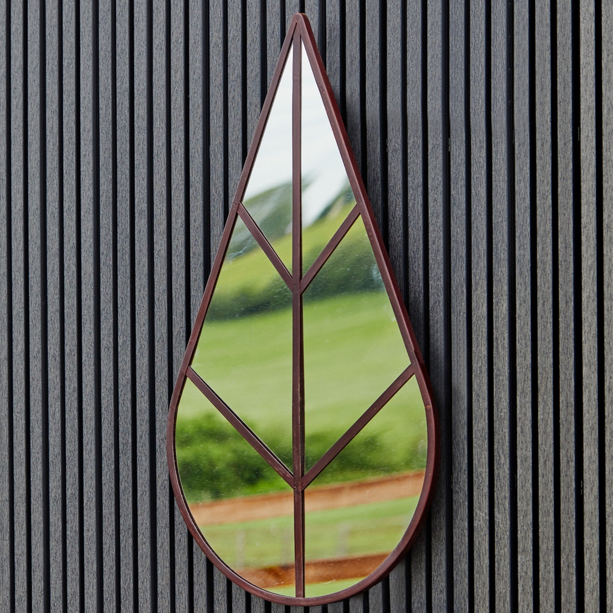 Leaf Outdoor Mirror Natural