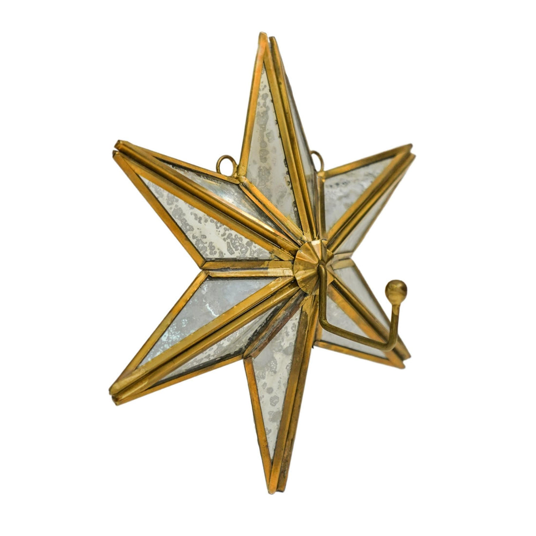 Antique Gold Mercury Glass Star Hook