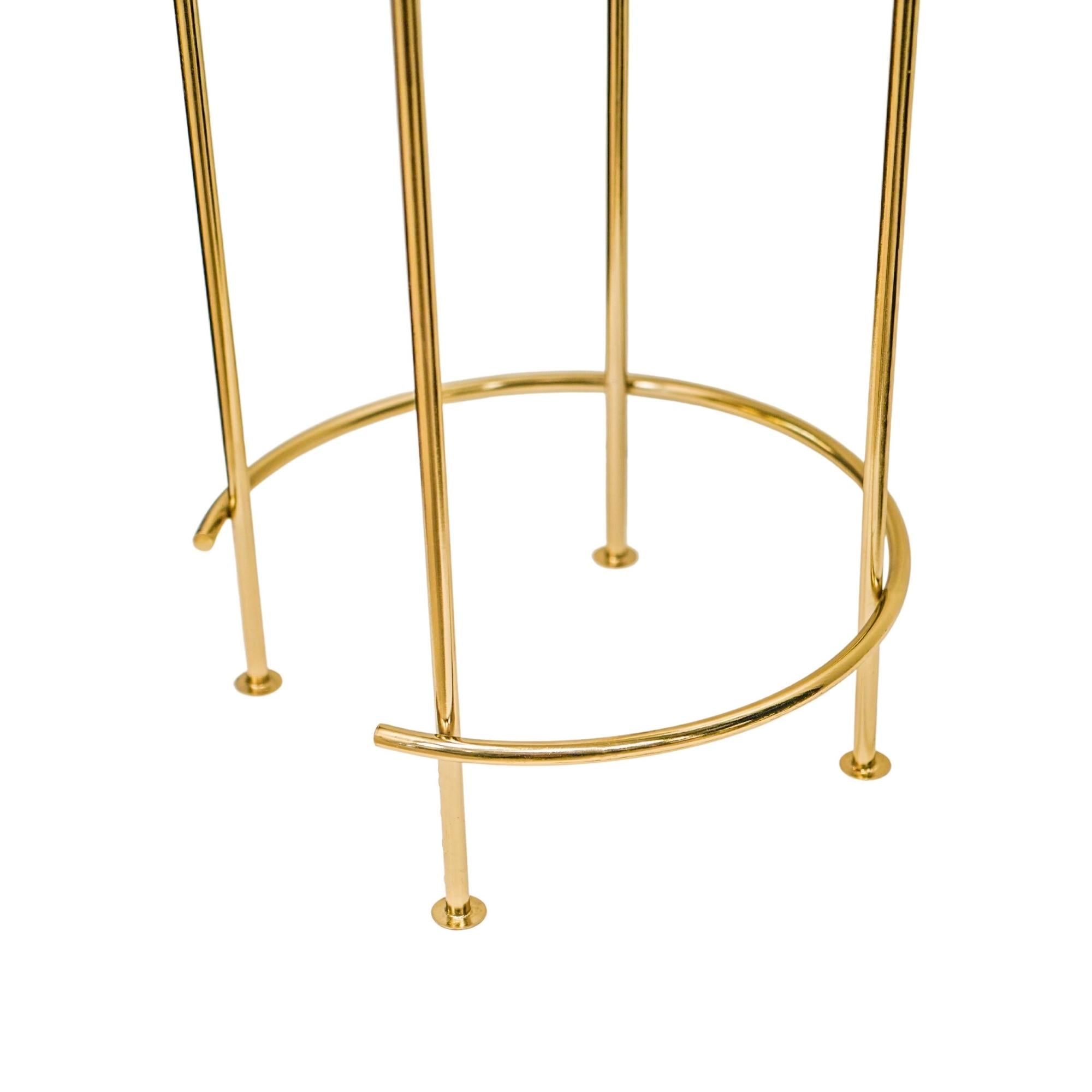 Opulence Set of 2 Nested Side Tables Marble/Gold