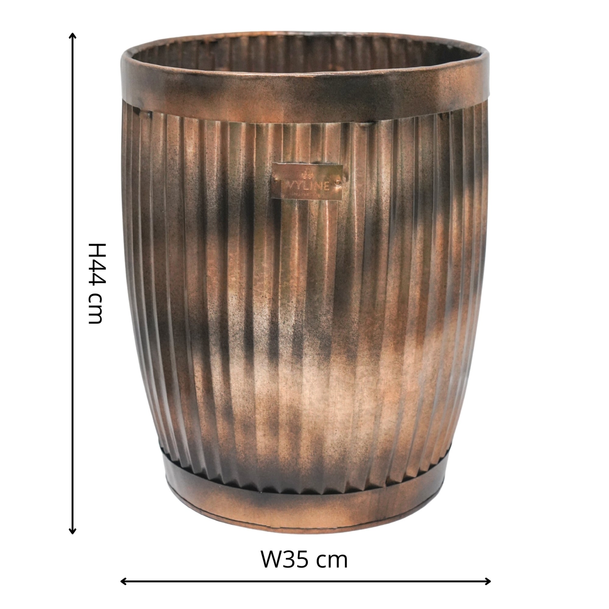 Outdoor Hampton Copper Planter Set of 2