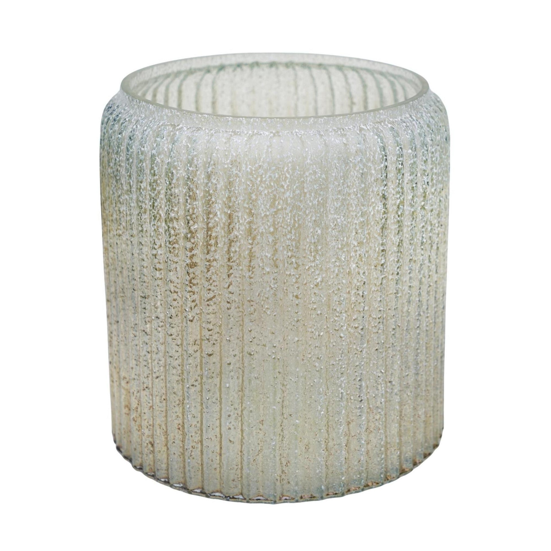 Verre Frosted Ribbed Glass Planter