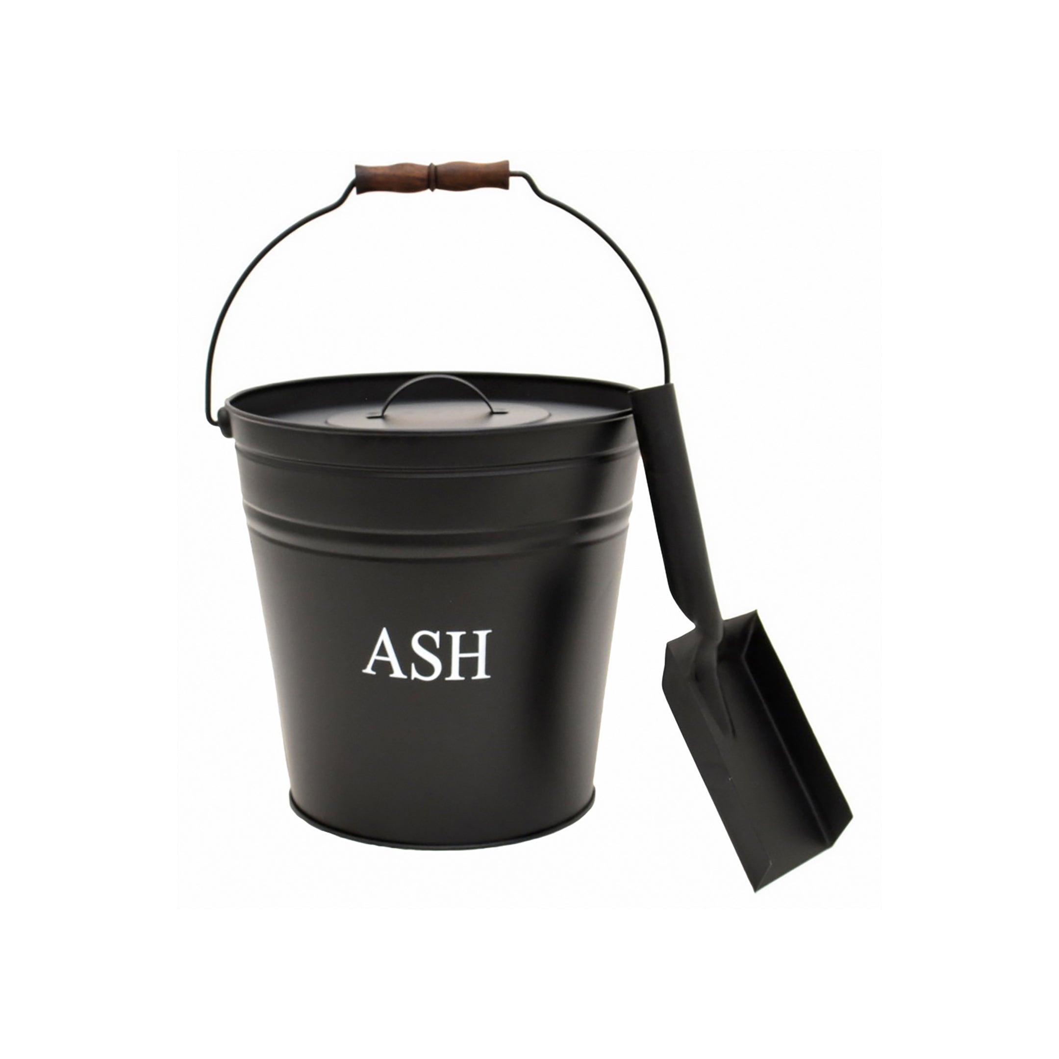 Black Ash Bucket With Shovel
