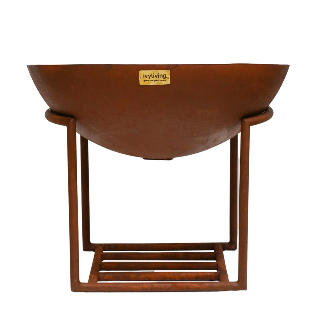 Private Sale - XL Rust Outdoor Cast Iron Firebowl on Stand