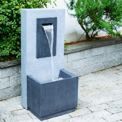 Outdoor Contemporary Water Feature Cement