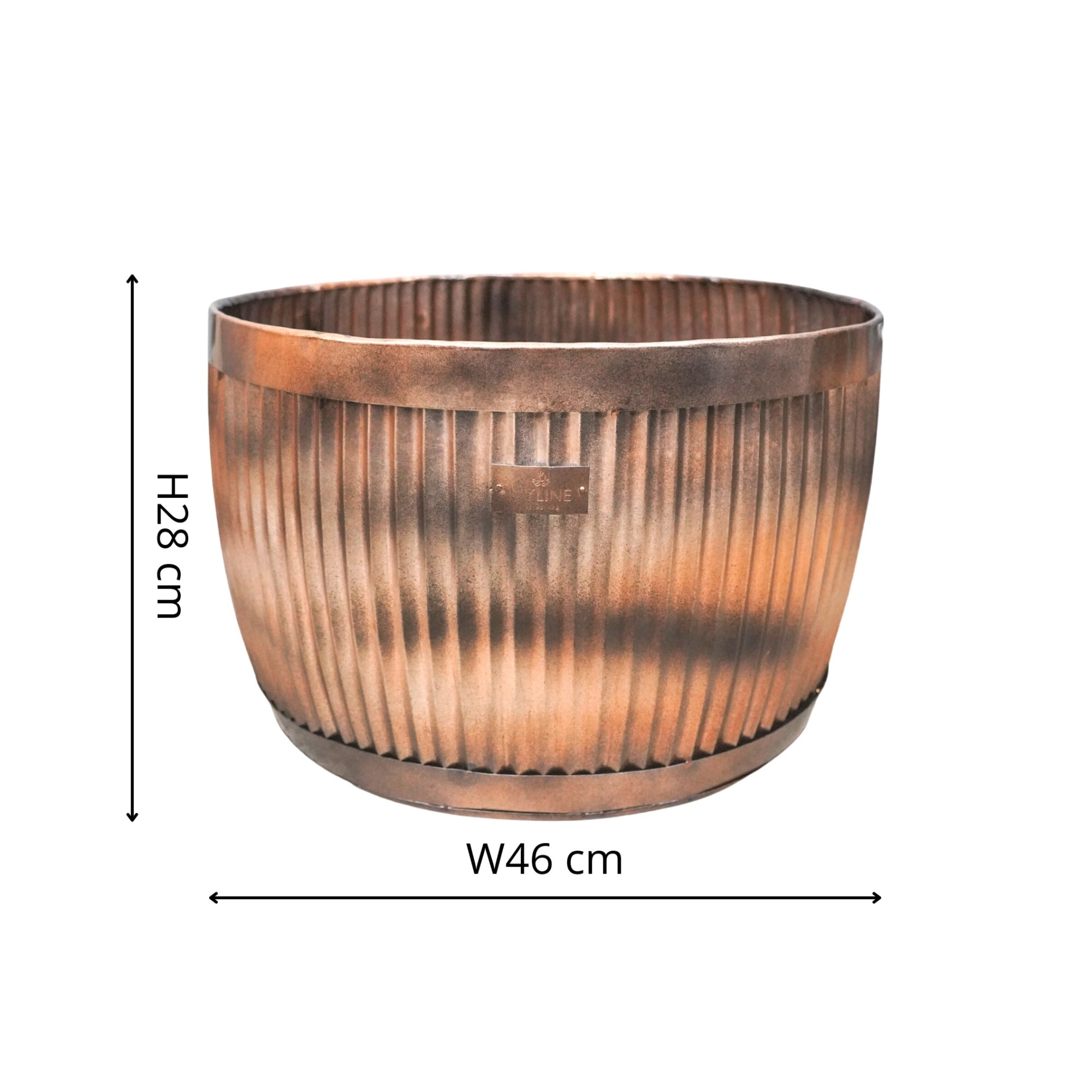 Outdoor Hampton Copper Bowl Planter Set of 2