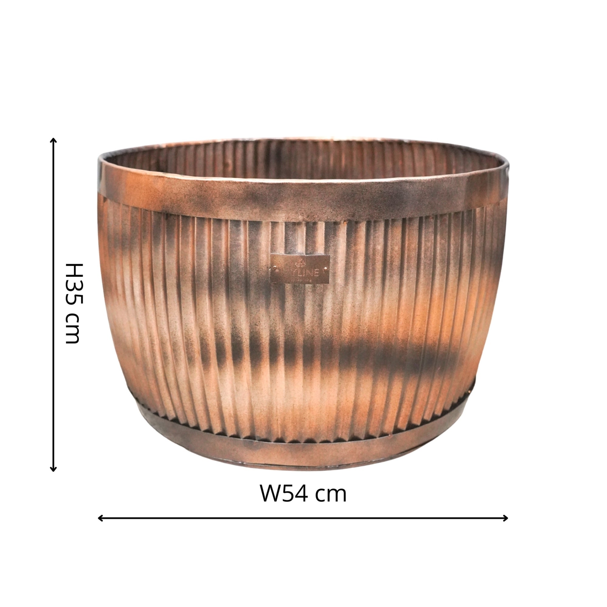 Outdoor Hampton Copper Bowl Planter Set of 2