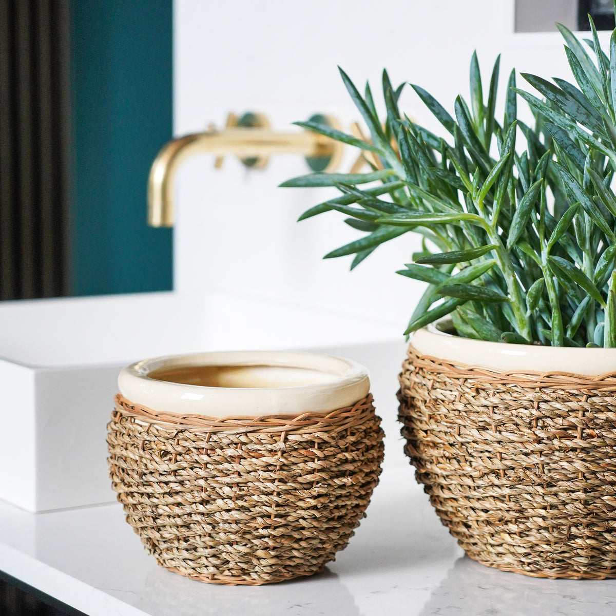 Seagrass Pot Cover Set 2